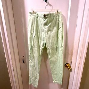 Size 6 green khakis from Gap.